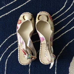 Staccato Floral Print Sandals